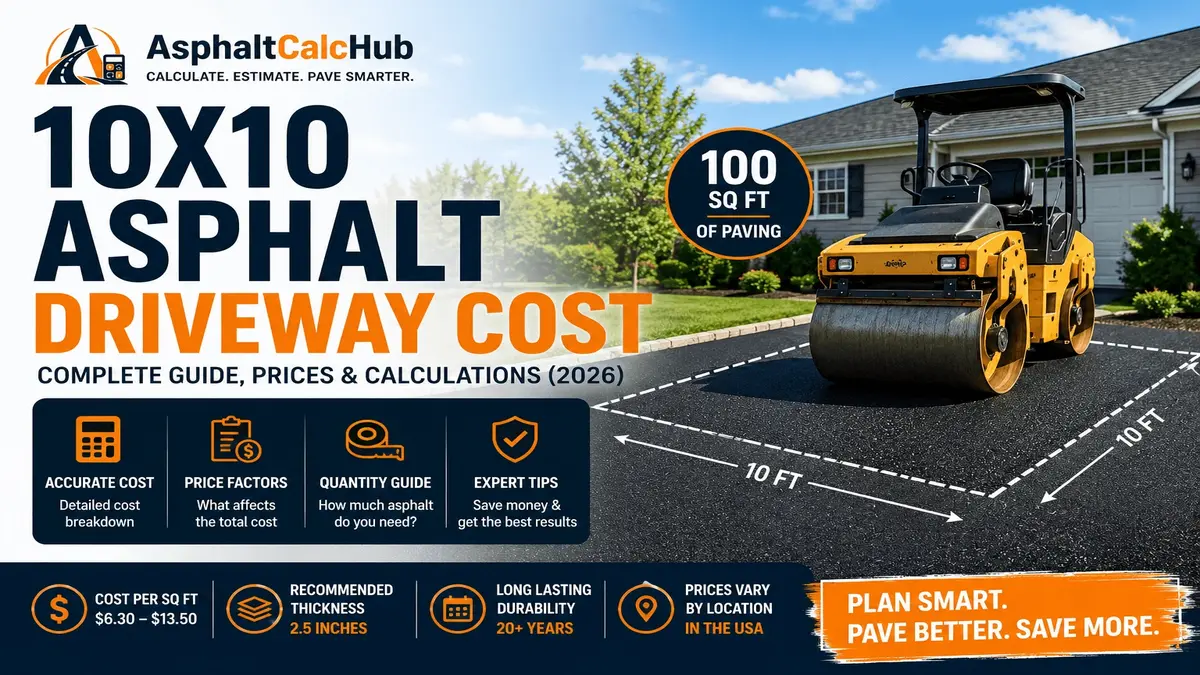 10×10 Asphalt Driveway Cost (2026): Price Best Guide