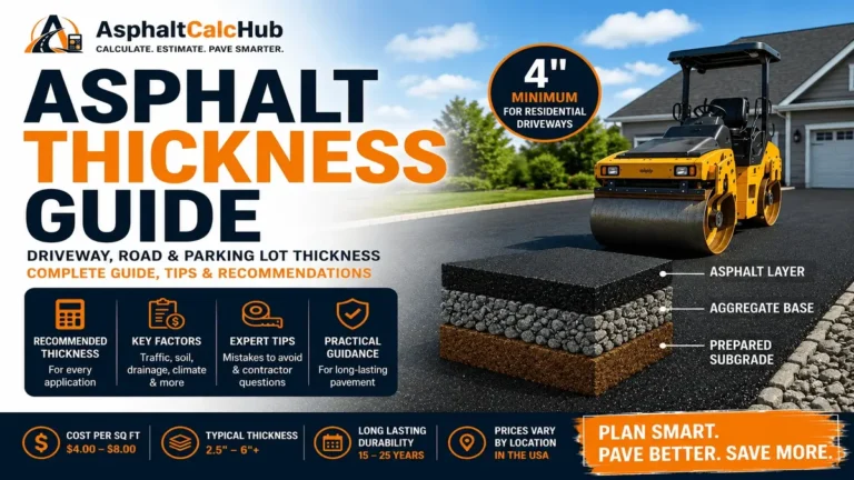 Asphalt Thickness Guide: Driveway, Road & Parking Lot