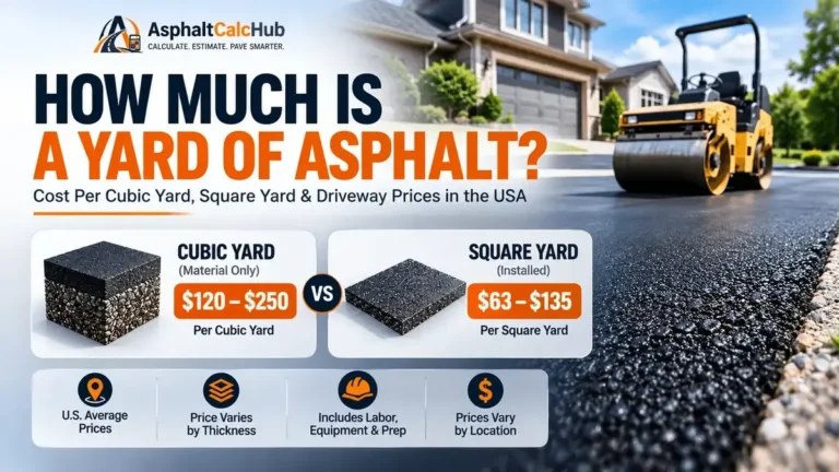 How Much Is a Yard of Asphalt? Cost Guide (2026)