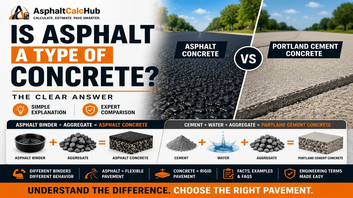 Is Asphalt a Type of Concrete? Clear Answer